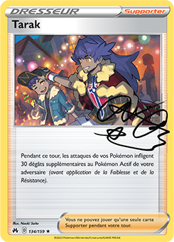 Carte Pokémon Holographique rare Tarak 134/159 de la série Zénith Suprême