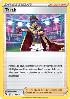 Carte Pokémon Holographique rare Tarak 154/185 de la série Voltage Éclatant