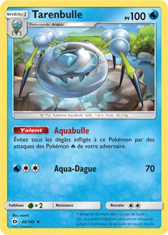 Carte Pokémon Tarenbulle 46/149 de la série Soleil & Lune en vente au meilleur prix