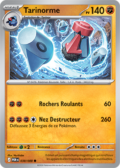 Carte Pokémon Tarinorme 38/88 de la série Équilibre Parfait en vente au meilleur prix