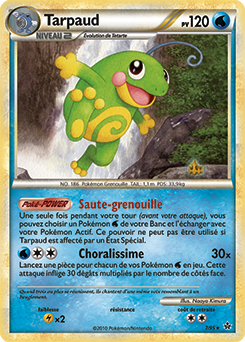 Carte Pokémon Holographique Rare Tarpaud 7/95 de la série Déchaînement