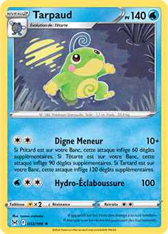 Carte Pokémon Rare Tarpaud 032/196 de la série Origine Perdue