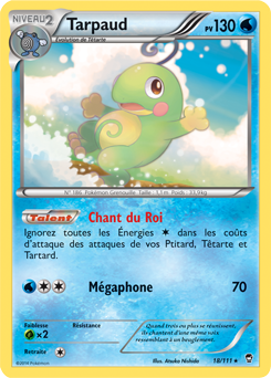 Carte Pokémon Rare Tarpaud 18/111 de la série Poings Furieux