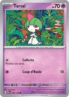 Carte Pokémon Communes Tarsal 58/132 de la série Méga-Évolution