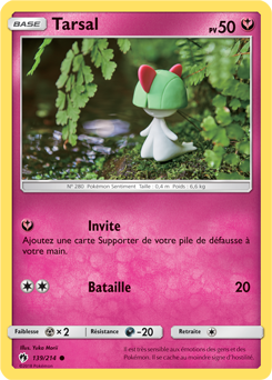 Carte Pokémon Tarsal 139/214 de la série Tonnerre Perdu en vente au meilleur prix