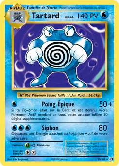 Carte Pokémon Holographique Rare Tartard 25/108 de la série Évolutions