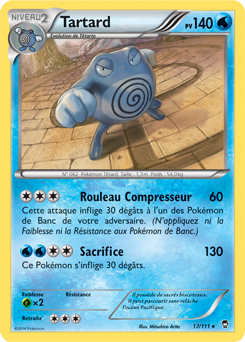 Carte Pokémon Holographique Rare Tartard 17/111 de la série Poings Furieux