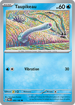 Carte Pokémon Communes Taupikeau 52/182 de la série Faille Paradoxe
