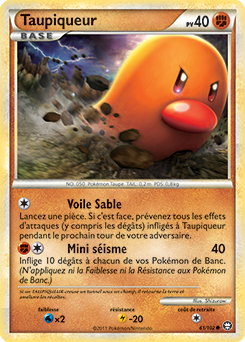 Carte Pokémon Taupiqueur 61/102 de la série Triomphe en vente au meilleur prix