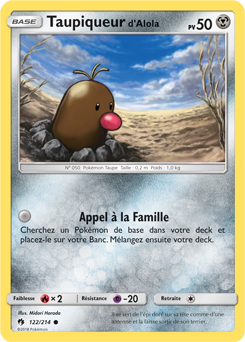 Carte Pokémon Taupiqueur d'Alola 122/214 de la série Tonnerre Perdu en vente au meilleur prix