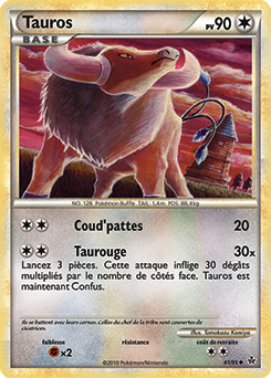 Carte Pokémon Peu commune Tauros 41/95 de la série Déchaînement