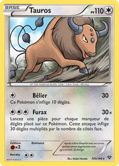 Carte Pokémon Tauros 100/146 de la série X&Y en vente au meilleur prix