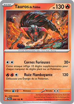 Carte Pokémon Tauros de Paldea 028/193 de la série Évolutions à Paldea en vente au meilleur prix