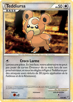 Carte Pokémon Teddiursa 73/95 de la série Appel des Légendes en vente au meilleur prix