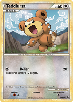 Carte Pokémon Teddiursa 65/95 de la série Déchaînement en vente au meilleur prix