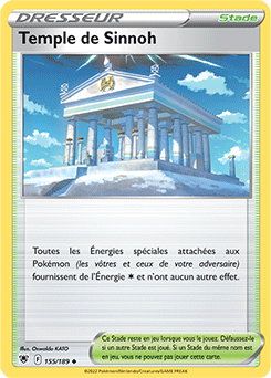 Carte Pokémon Peu commune Temple de Sinnoh 155/189 de la série Astres Radieux