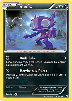 Carte Pokémon Peu commune Ténéfix 62/108 de la série Explorateurs Obscurs