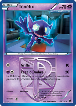 Carte Pokémon Ténéfix 49/116 de la série Glaciation Plasma en vente au meilleur prix
