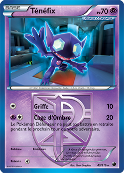 Carte Pokémon Rare Ténéfix 49/116 de la série Glaciation Plasma