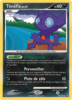 Carte Pokémon Peu commune Ténéfix 48/100 de la série Tempête