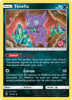 Carte Pokémon Peu commune Ténéfix 88/168 de la série Tempête Céleste