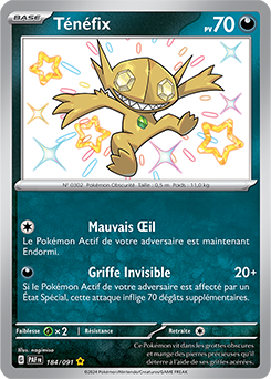 Carte Pokémon Ténéfix 184/91 de la série Destinées de Paldea en vente au meilleur prix