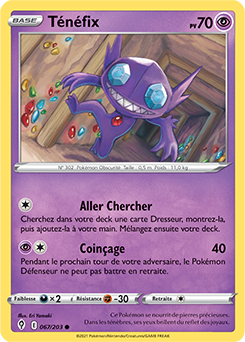 Carte Pokémon Communes Ténéfix 67/203 de la série Évolution Céleste
