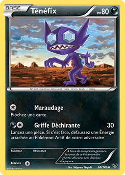 Carte Pokémon Peu commune Ténéfix 68/146 de la série X&Y