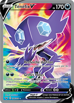 Carte Pokémon Full Art V Ténéfix V 194/202 de la série Épée et Bouclier