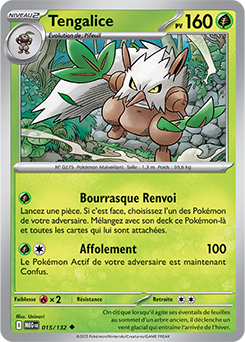 Carte Pokémon Peu commune Tengalice 15/132 de la série Méga-Évolution