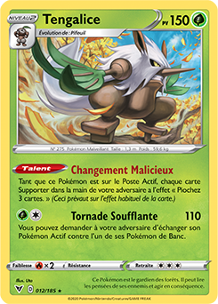 Carte Pokémon Tengalice 012/185 de la série Voltage Éclatant en vente au meilleur prix