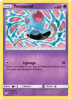 Carte Pokémon Commune Tentacool 60/181 de la série Duo de Choc