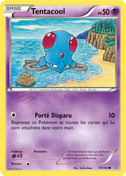 Carte Pokémon Commune Tentacool 70/160 de la série Primo Choc