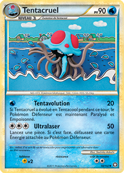 Carte Pokémon Peu commune Tentacruel 50/102 de la série Triomphe