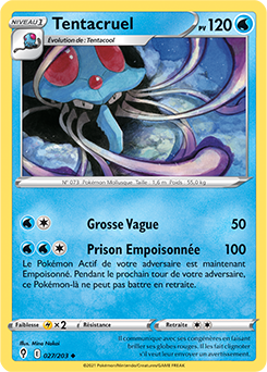 Carte Pokémon Peu commune Tentacruel 27/203 de la série Évolution Céleste
