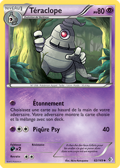 Carte Pokémon Peu commune Téraclope 62/149 de la série Frantières Franchies