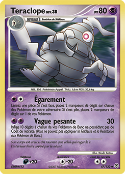 Carte Pokémon Téraclope 47/130 de la série Diamant & Perle en vente au meilleur prix