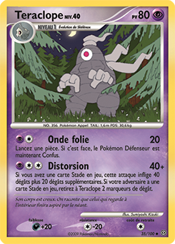 Carte Pokémon Peu commune Teraclope 35/100 de la série Tempête