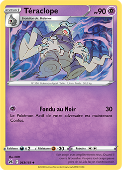 Carte Pokémon Téraclope 063/159 de la série Zénith Suprême en vente au meilleur prix