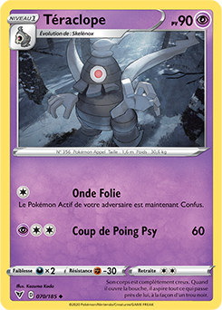 Carte Pokémon Téraclope 070/185 de la série Voltage Éclatant en vente au meilleur prix