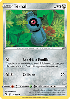 Carte Pokémon Terhal 116/185 de la série Voltage Éclatant en vente au meilleur prix