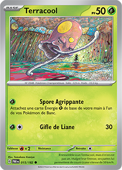 Carte Pokémon Communes Terracool 15/182 de la série Faille Paradoxe