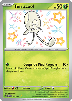 Carte Pokémon Terracool 105/91 de la série Destinées de Paldea en vente au meilleur prix
