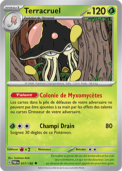 Carte Pokémon Peu commune Terracruel 17/182 de la série Faille Paradoxe