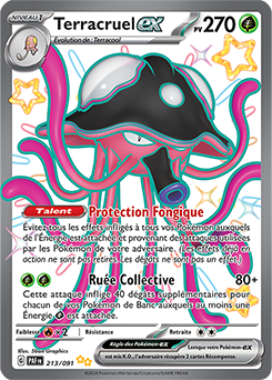 Carte Pokémon Terracruel ex 213/91 de la série Destinées de Paldea en vente au meilleur prix