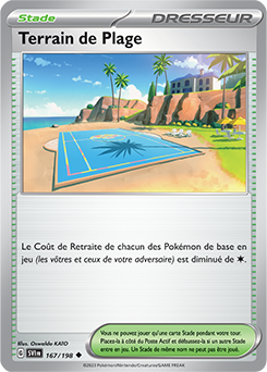 Carte Pokémon Terrain de Plage 167/198 de la série Écarlate et Violet en vente au meilleur prix