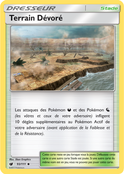 Carte Pokémon Terrain Dévoré 93/111 de la série Invasion Carmin en vente au meilleur prix