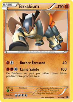 Carte Pokémon Terrakium 63/98 de la série Pouvoirs Émergents en vente au meilleur prix