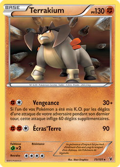 Carte Pokémon Holographique Rare Terrakium 73/101 de la série Nobles Victoires