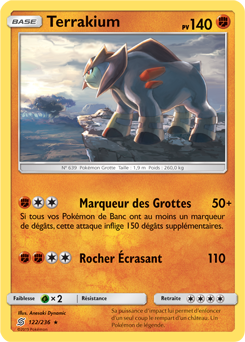 Carte Pokémon Holographique Rare Terrakium 122/236 de la série Harmonie des Esprits